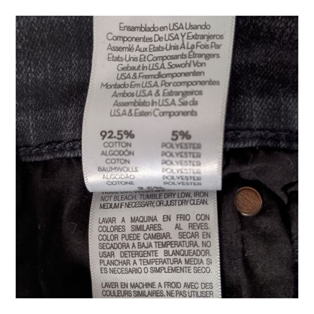 Mother The Mid Rise Dazzler Ankle Step Fray Jeans Not Giulty Black Women's 26 - Picture 7 of 7